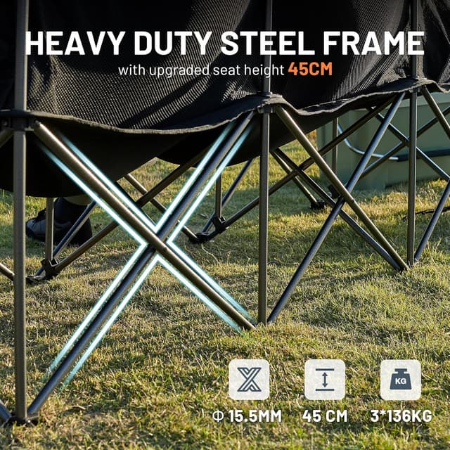 Thumbnail 5 de TIMBER RIDGE Campingstuhl Faltbar 218x62x90 cm