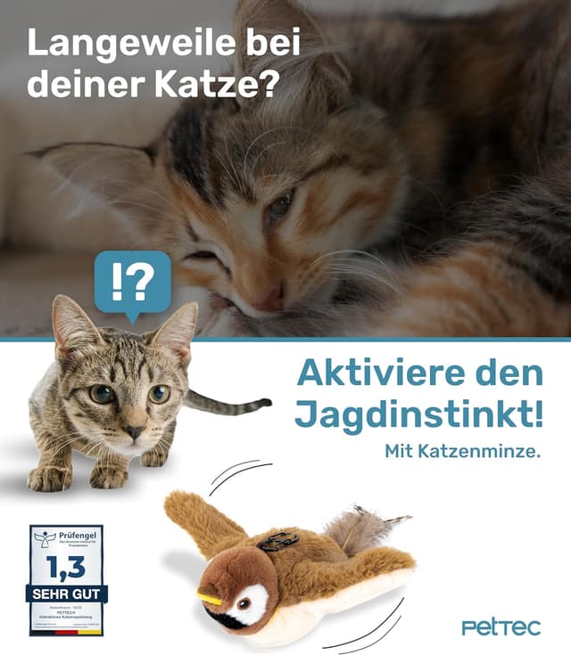 Detalle 2 de PetTec Interaktives Katzenspielzeug 150 Zyklen 🐾