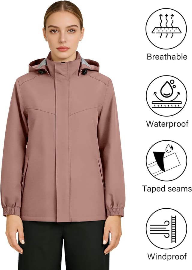 Thumbnail 2 de iCreek Rain Suit Waterproof Hooded Rain Gear Jacket Pants