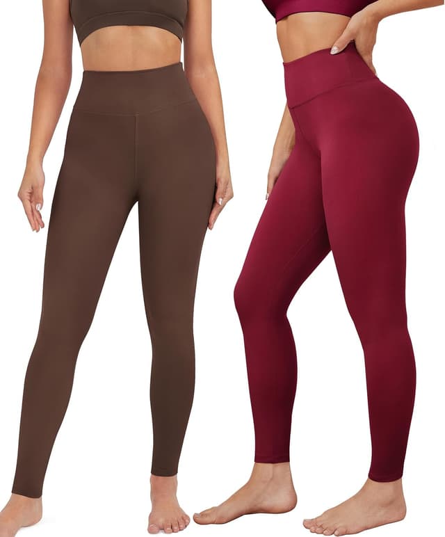 Detalle de VALANDY Creamlush 3-pack high waisted tummy control leggings for women (S–5XL)