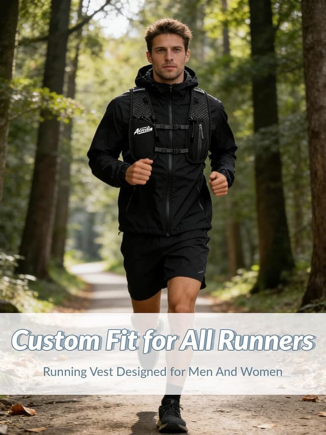 Thumbnail 6 de Acicolia Running Vest hydration backpack with 1500ml bladder, phone holder and reflective trim