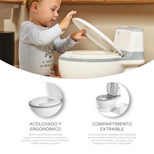 Detalle de MS BabyWorld Orinal infantil Potty con cubeta extraíble y base antideslizante