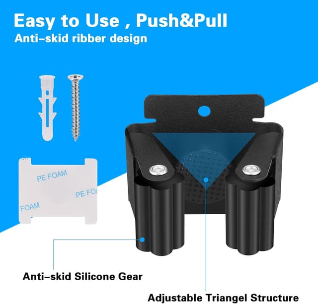 Thumbnail 6 de Hejo 10 Stück Gerätehalter 2,5 kg Wandhalterung