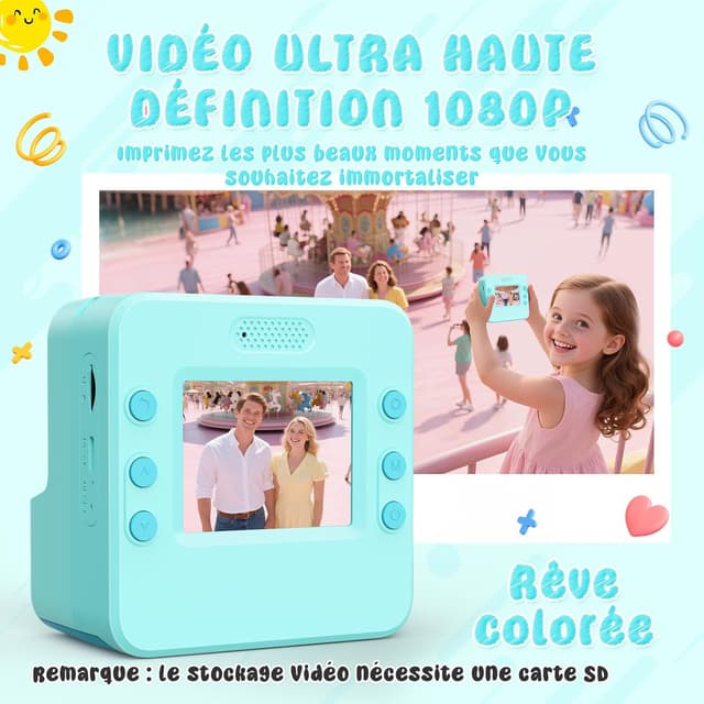 Thumbnail 5 de Yidoroye Appareil Photo Enfant 2,4 Écran HD