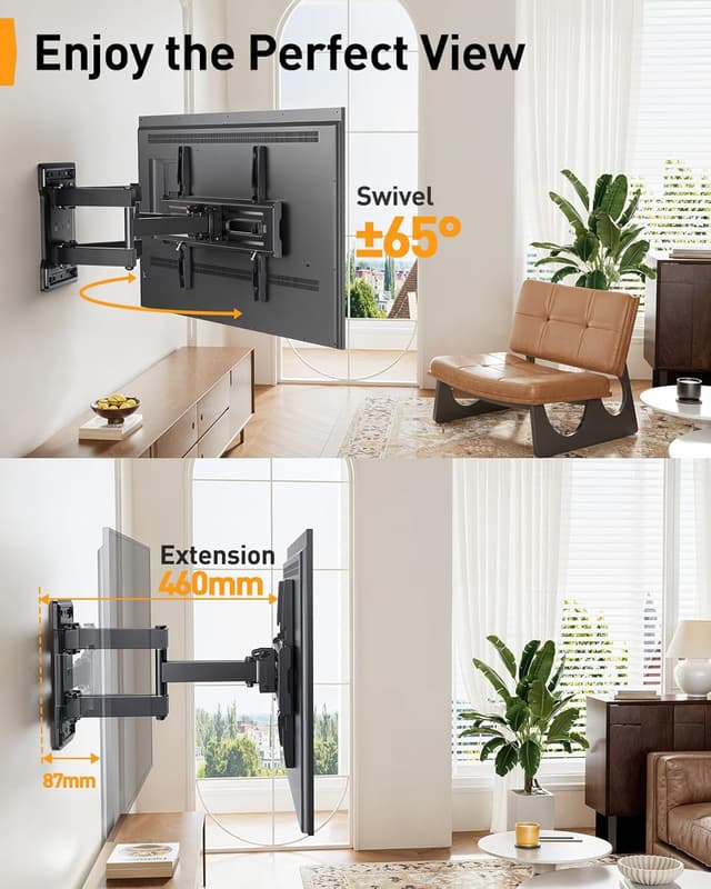 Thumbnail 3 de Perlegear PGMF18 Full‑Motion Bracket 23–70in