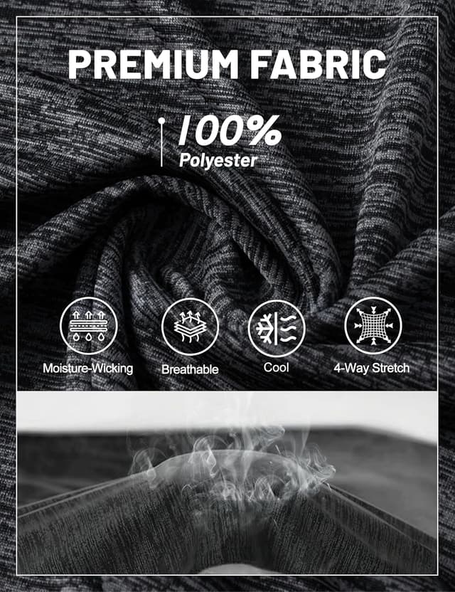 Detalle de MAGCOMSEN Herren Sportshirt Kurzarm – schnelltrocknendes Lauf- und Funktionsshirt aus Polyester