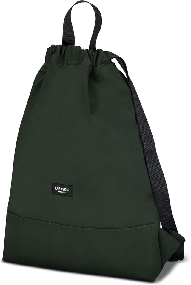 Detalle 2 de LARKSON No 7 sac à cordon de sport vert (femme & homme) avec poche intérieure et pour ordinateur jusqu’à 16 pouces