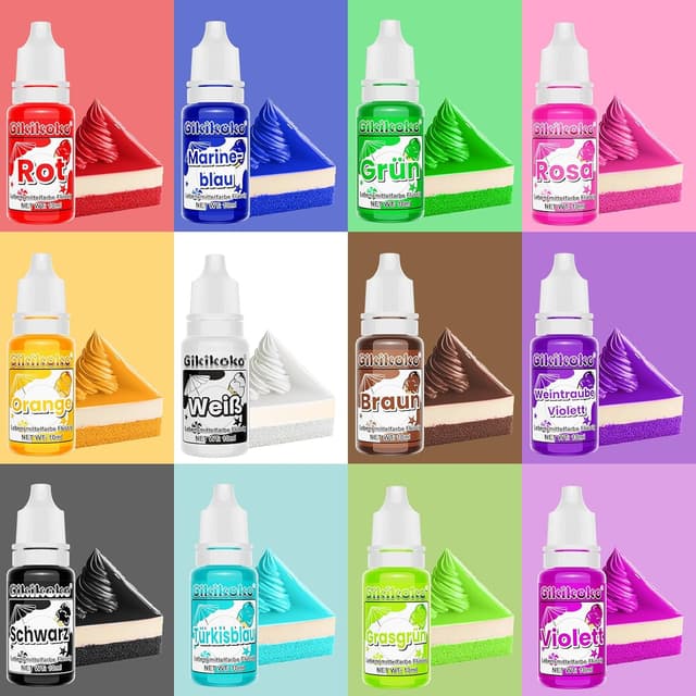 Thumbnail 1 de Lebensmittelfarbe 12 Farben 10ml 🎨