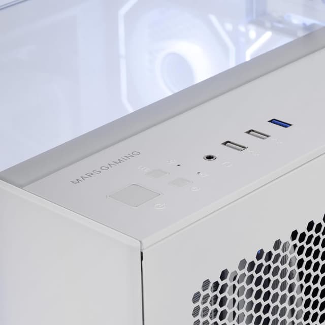 Thumbnail 5 de Mars Gaming MC-VISION case gaming ATX bianco con triplo vetro temperato e supporto liquido fino a 360 mm
