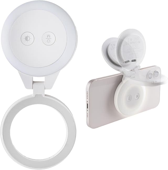 Detalle de PGYTECH MagGlow : lampe d’appoint magnétique pour téléphone, anneau LED MagSafe (gris brume)