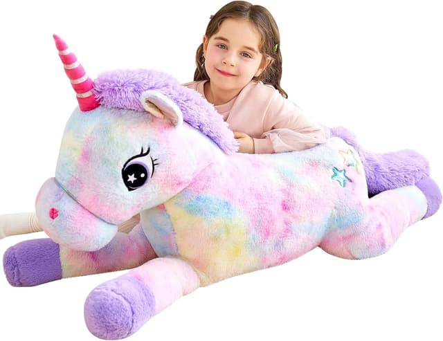 Detalle de Giant Unicorn plush toy 110cm