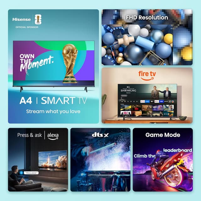 Detalle 2 de Hisense 40-inch A4 Series Smart Fire TV (2025) — FHD 1080p 40A4NF with Alexa & DTS Virtual:X