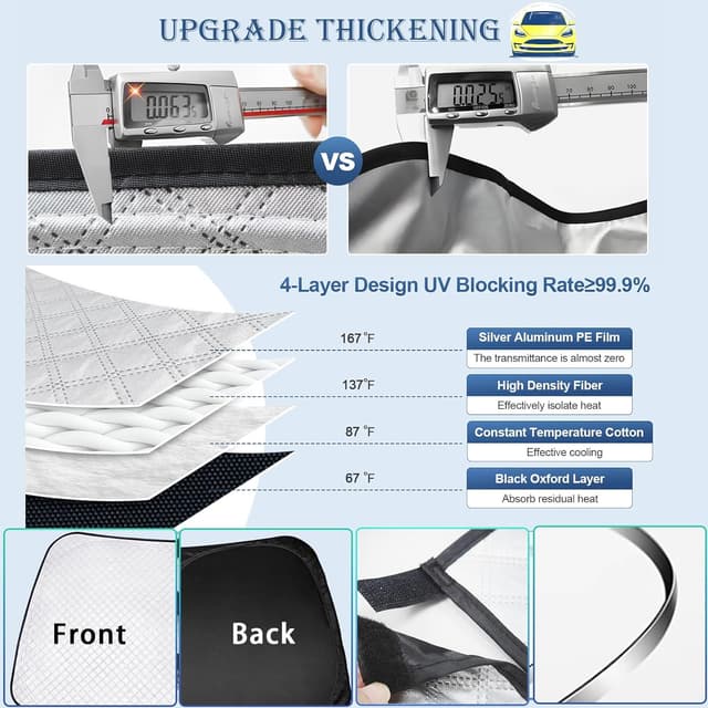 Thumbnail 5 de KMF 6pcs Sun Shades for Elantra 2017-2020
