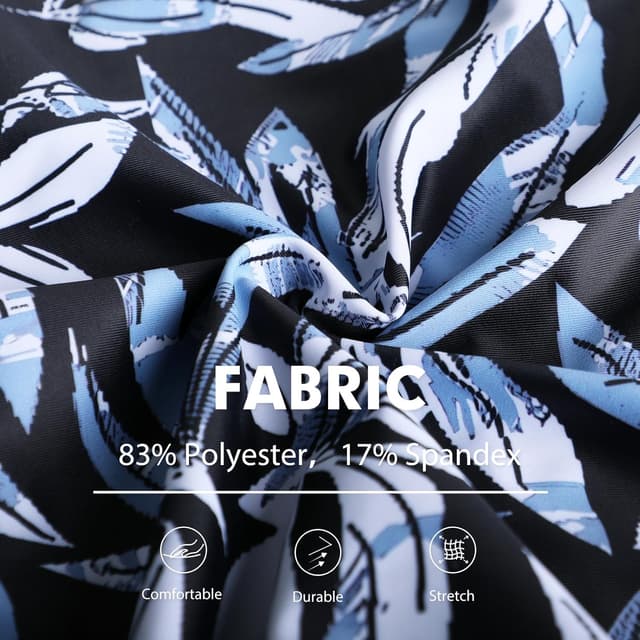 Detalle de ECUPPER women’s plus size one-piece skirted swimsuit with tummy control and built-in shorts