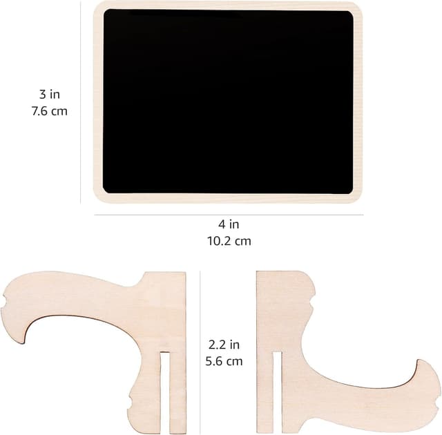 Thumbnail 6 de Amazon Basics Wood Mini Chalkboards 20 pack 🪧