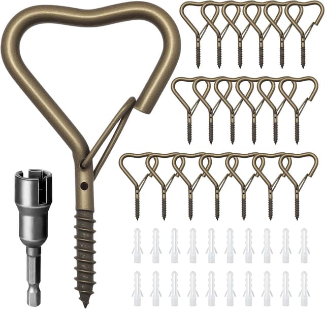 Imagen de Ticway 20 PCS Heart Shaped Hooks for String Lights 🎉 en OfertitasTOP