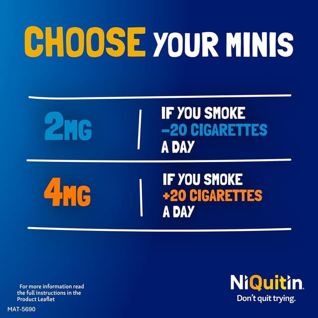 Thumbnail 6 de NiQuitin Minis 2 mg lozenges 🍬