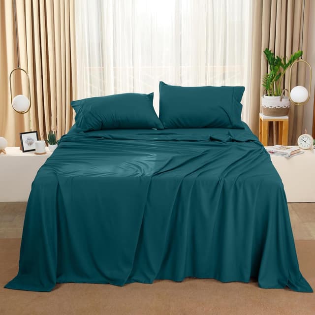 Thumbnail 6 de Utopia Bedding Parure lit 4 pièces microfibre Sarcelle