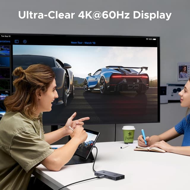 Detalle de UGREEN 9-in-1 USB-C Hub (HDMI to USB-C) with 4K@60Hz, Gigabit Ethernet, 100W PD and 3x 10Gbps ports