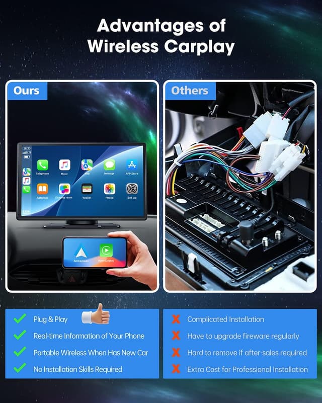 Thumbnail 5 de LAMTTO 9-inch Wireless Car Stereo with CarPlay