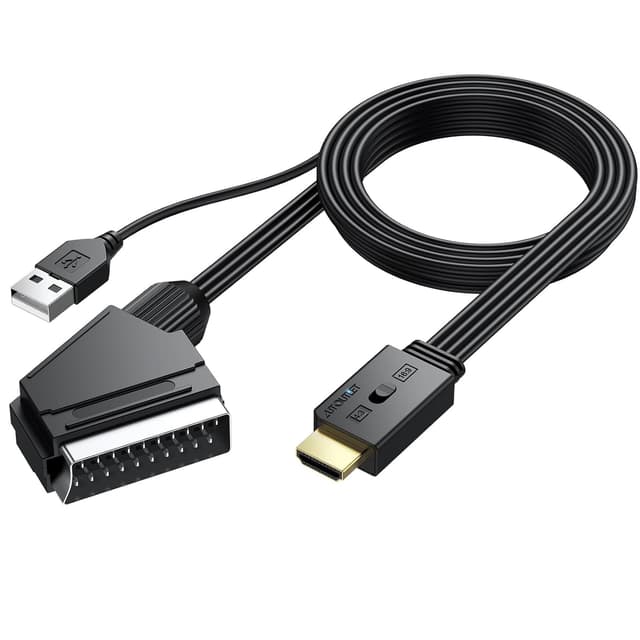 Detalle de AUTOUTLET Scart-auf-HDMI-Konverter mit 4:3/16:9-Umschalter für PAL/NTSC und 1080p-Ausgabe