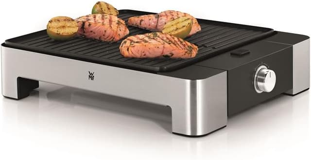 Detalle 2 de WMF Lono Tischgrill Quadro – kompakter Indoor-Elektrogrill mit quadratischer Grillfläche, 1250 W