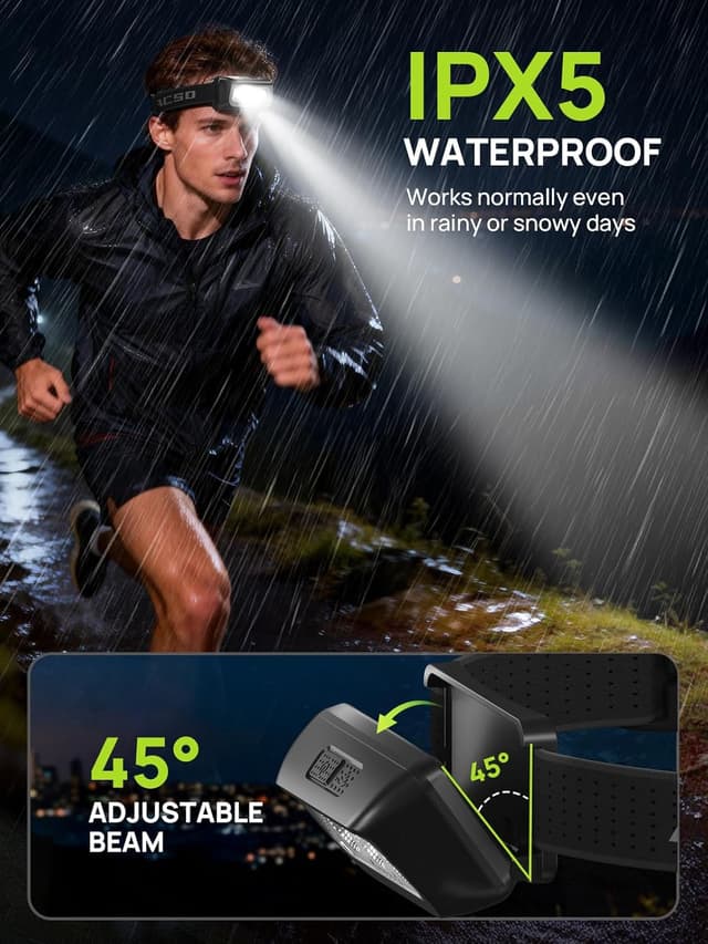 Thumbnail 5 de ACSO Head Torch Rechargeable