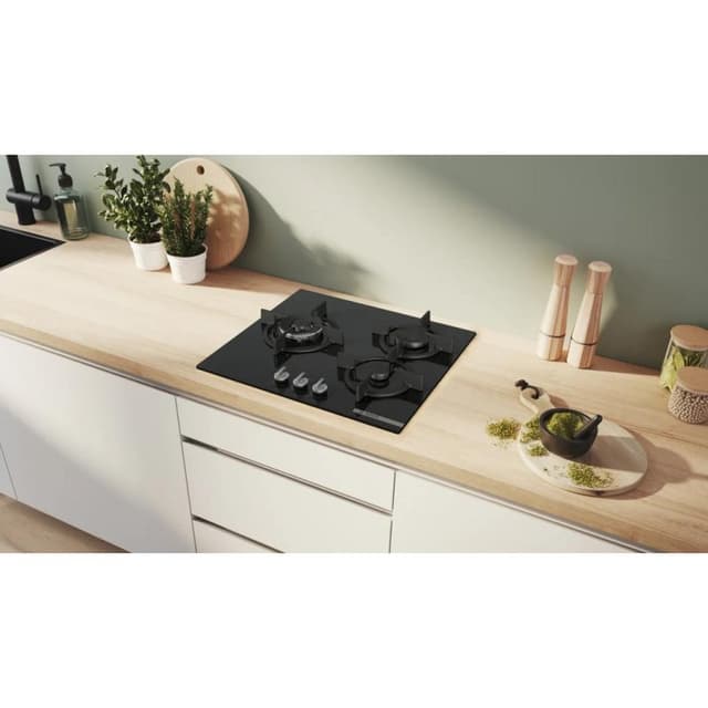 Detalle de Bosch Serie 6 PPC6A6I10 placa de gas de 3 zonas Wok 60 cm FlameSelect