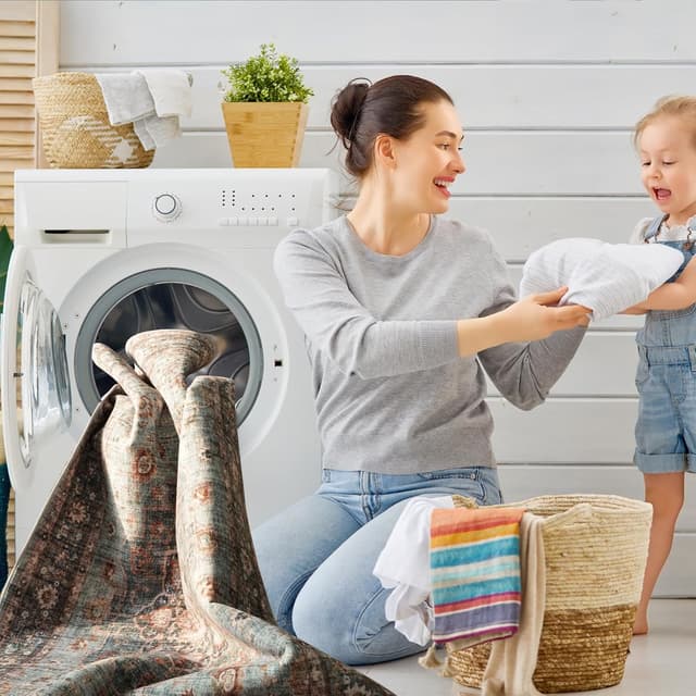 Thumbnail 3 de TOPRUUG Washable Oriental Rug 6ft 🏠