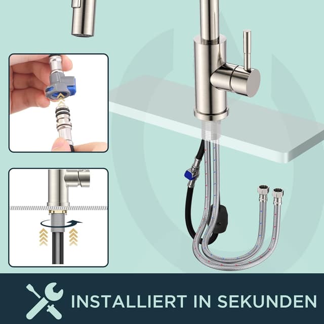 Detalle 1 de Wasserhahn Küche FORIOUS 360° 26 Zoll