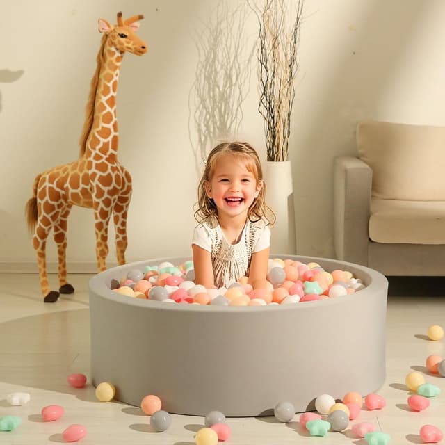 Detalle 2 de GOGOSO Ball Pit Balls (100pcs) Star & Heart Plastic Balls for Toddlers Kids