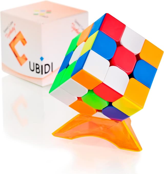 Detalle de CUBIDI Cube Magique 3x3 Type Sydney (sans autocollants) — Speedcube classique 3x3 pour débutants et confirmés
