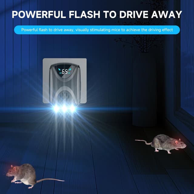 Detalle de Ultrasonic Mouse Repeller Upgraded Smart Chip Dual Speakers – 1–65kHz 2 Pack