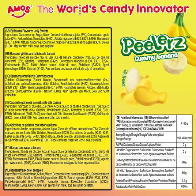 Detalle 2 de AMOS Peelerz Fruchtgummis 240 g 🍬