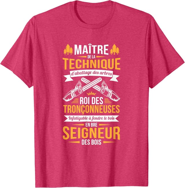 Detalle 2 de T-shirt tronçonneuse Rigolo Bûcheron