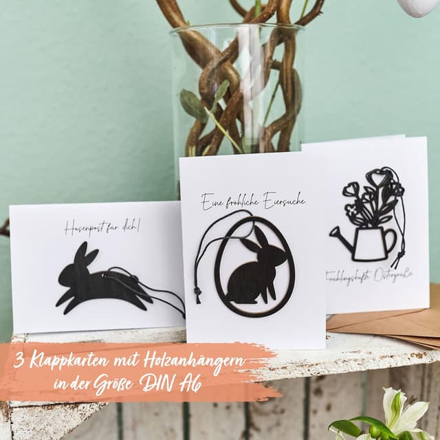 Thumbnail 1 de Papierdrachen Oster Klappkarten 3er Set