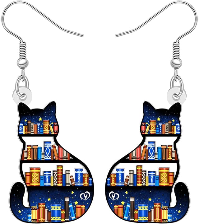 Thumbnail 6 de LONYOO Acrylic Funky Cat Earrings