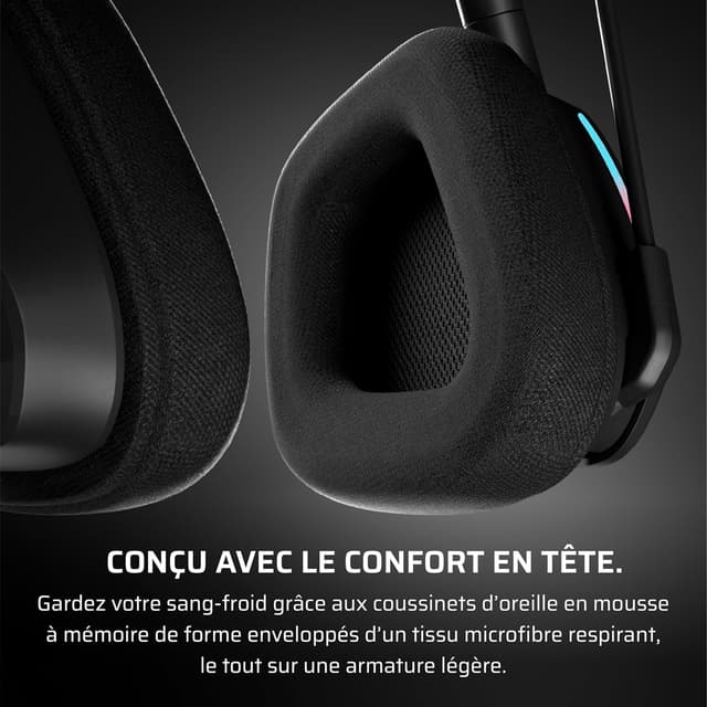 Thumbnail 6 de Casque gaming sans fil Corsair VOID v2 Carbon avec Bluetooth et Dolby Atmos