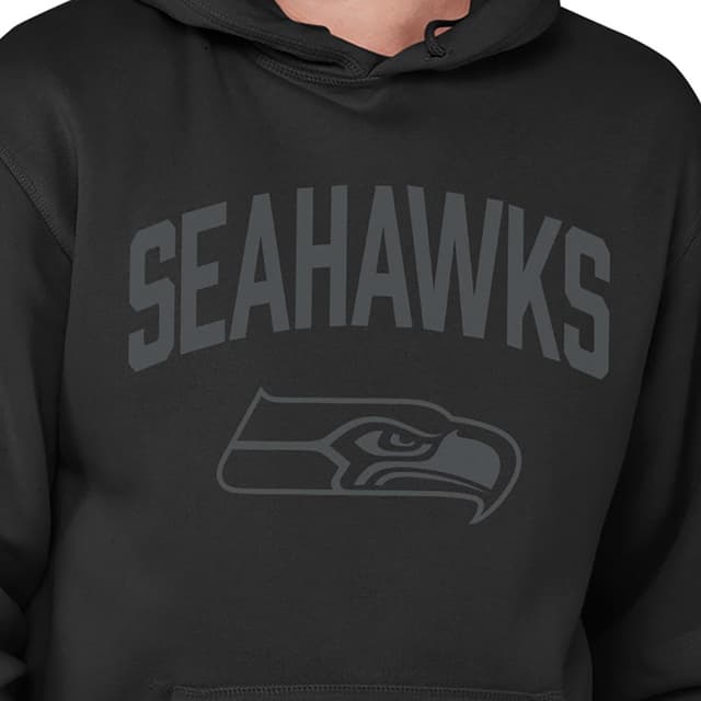 Detalle 1 de Junk Food x NFL Seattle Seahawks blackout pullover fleece hoodie (unisex)