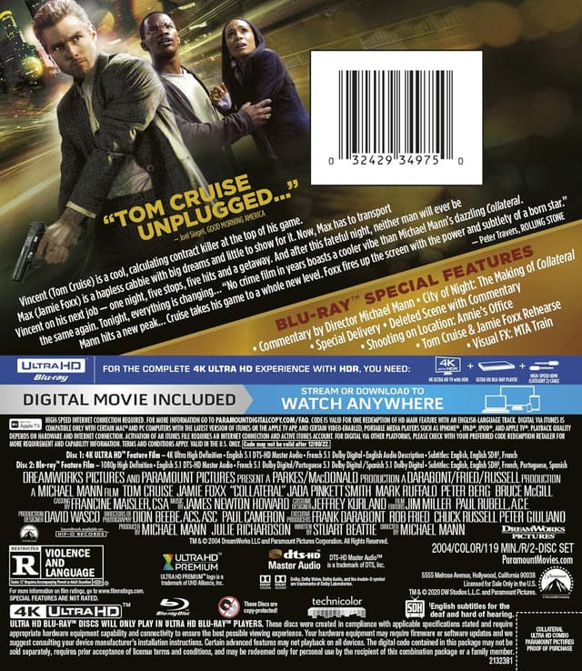 Thumbnail 1 de Collateral 4K UHD Blu-ray + Digital — Movie📀