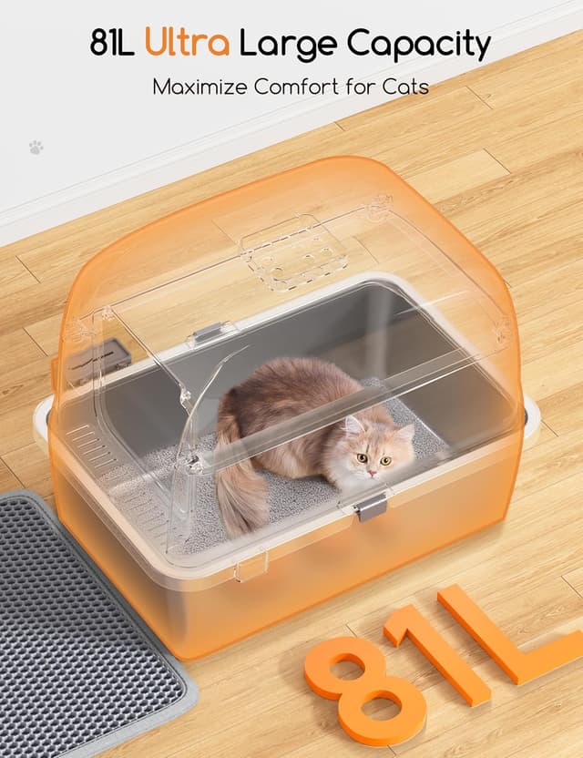 Thumbnail 1 de MeoWant Caja de arena cerrada para gatos XXL