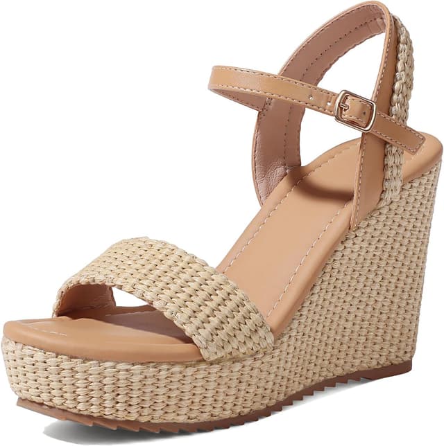 Detalle de Mikarka Women’s Espadrille Wedge Sandals with Ankle Strap & Platform