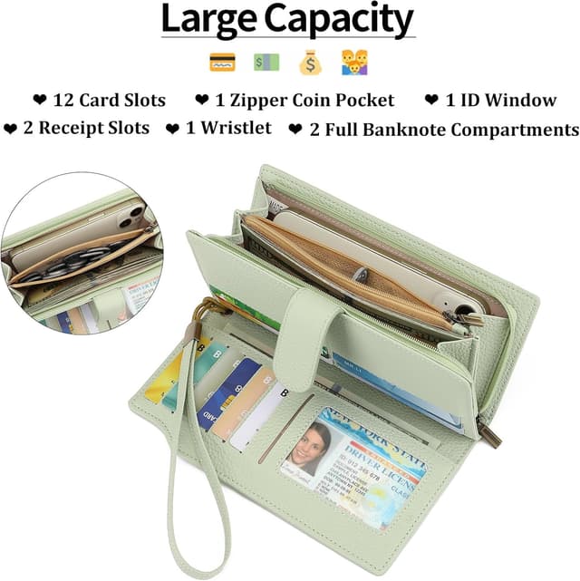 Detalle 2 de GAEKEAO RFID wallet purse 13 card slots