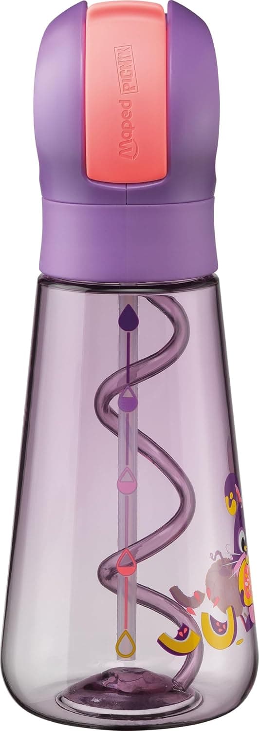 Detalle de Maped Picnik Ecozen gourde 500 ml Lapin Violet Fluo à paille intégrée