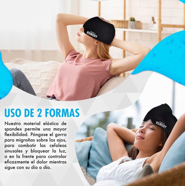 Thumbnail 5 de Gorro Migraña Medico - Antifaz Gel Frío para Dolor y Ojeras 🧠