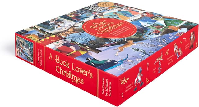 Detalle 2 de A Book Lover's Christmas 1000 Piece Jigsaw Puzzle (1000-Piece Puzzle)