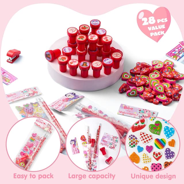 Detalle de JOYIN 28-Piece Valentine's Stationery Set ✏