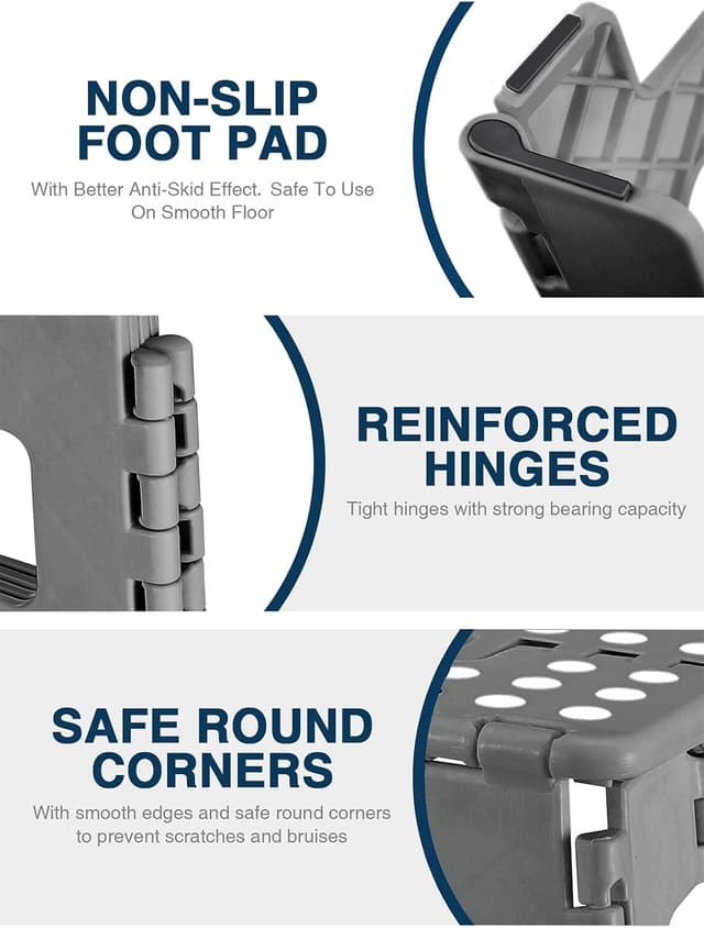 Detalle de HOUSE DAY 16 inch Folding Step Stool, 40 cm high