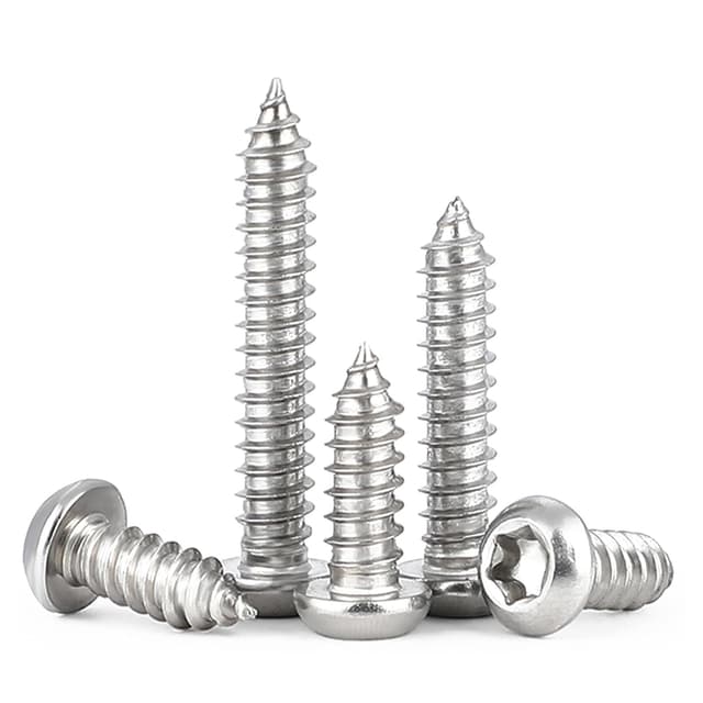 Detalle de BACSHBY M4x12 mm selbstschneidende Torx-Flachkopfschrauben (Edelstahl, 50 Stück)