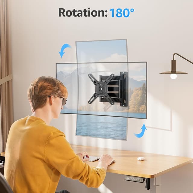 Detalle 2 de MOUNTUP 550mm TV-Wandhalterung mit 180° Drehung